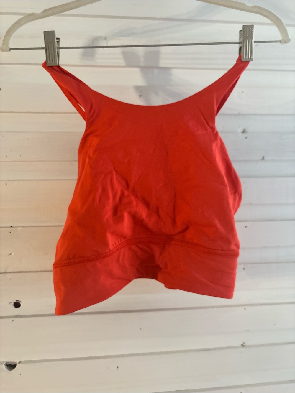 lululemon athletica Bright Red Cropped Scoop Tank